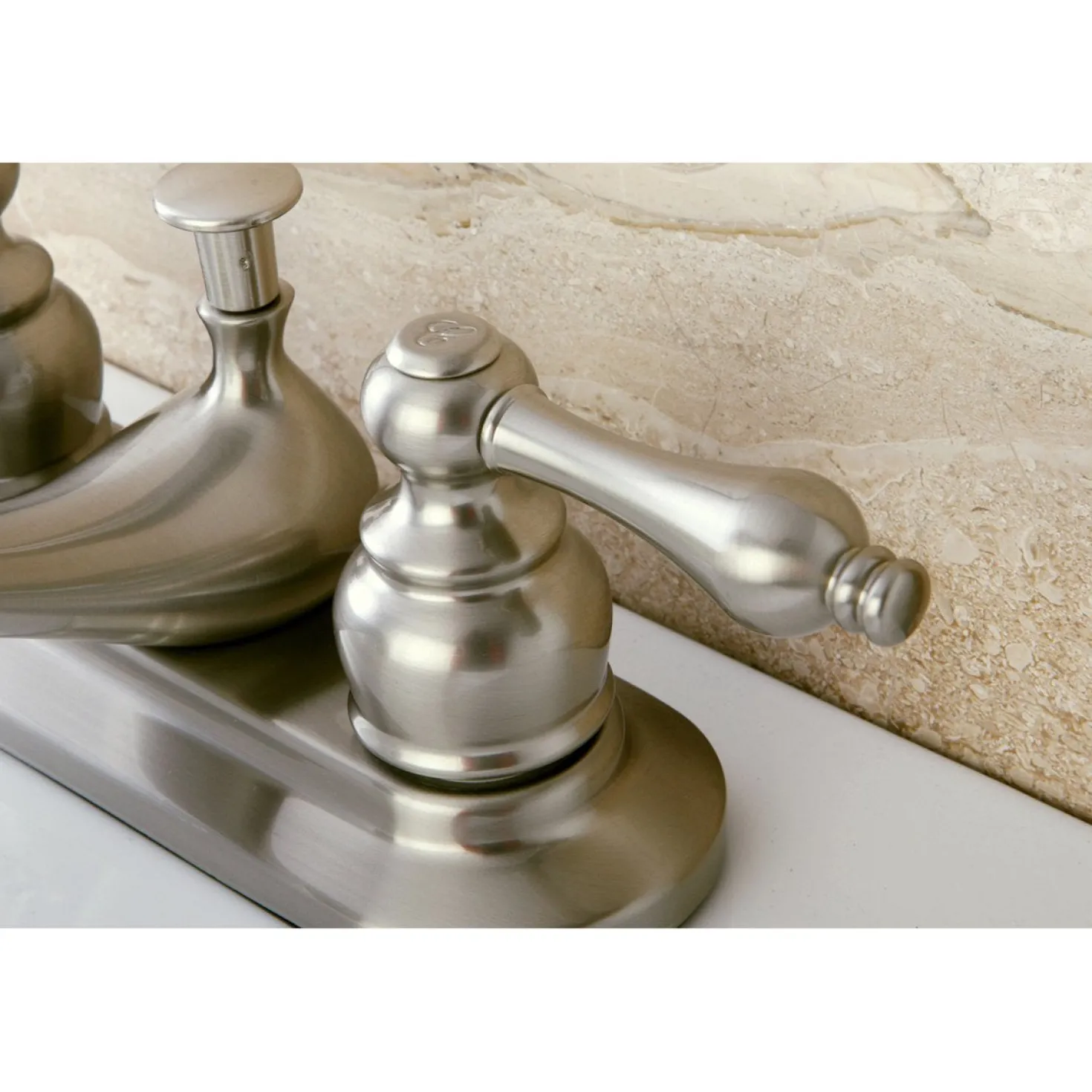 Kingston Brass Restoration 4-Inch Centerset 2-Handle Bathroom Faucet