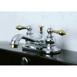 Kingston Brass Restoration 4-Inch Centerset 2-Handle Bathroom Faucet