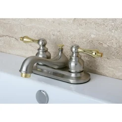 Kingston Brass Restoration 4-Inch Centerset 2-Handle Bathroom Faucet