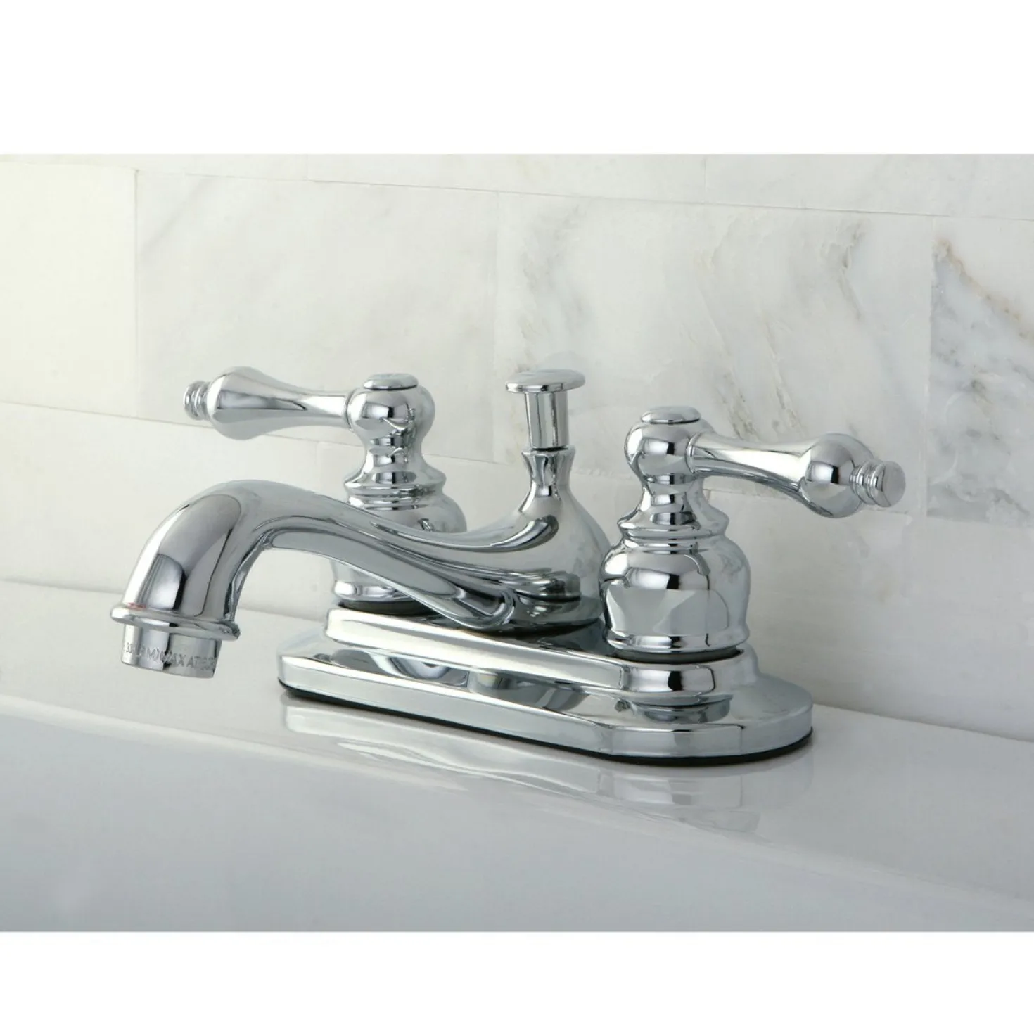 Kingston Brass Restoration 4-Inch Centerset 2-Handle Bathroom Faucet