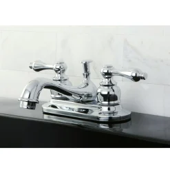 Kingston Brass Restoration 4-Inch Centerset 2-Handle Bathroom Faucet