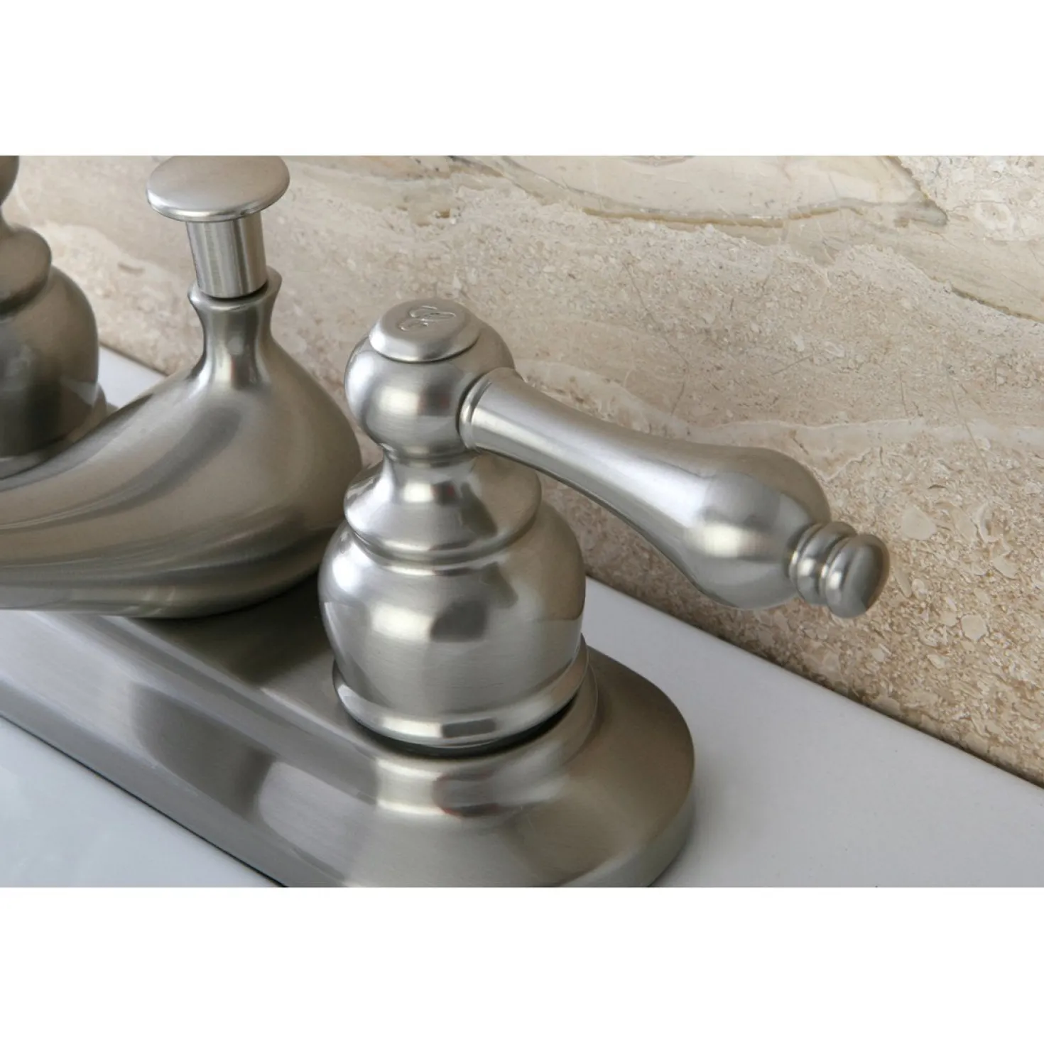 Kingston Brass Restoration 4-Inch Centerset 2-Handle Bathroom Faucet