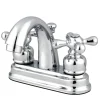 Kingston Brass Restoration 4-Inch centerset Lavatory Faucet with Metal Cross Handles