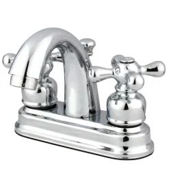 Kingston Brass Restoration 4-Inch centerset Lavatory Faucet with Metal Cross Handles