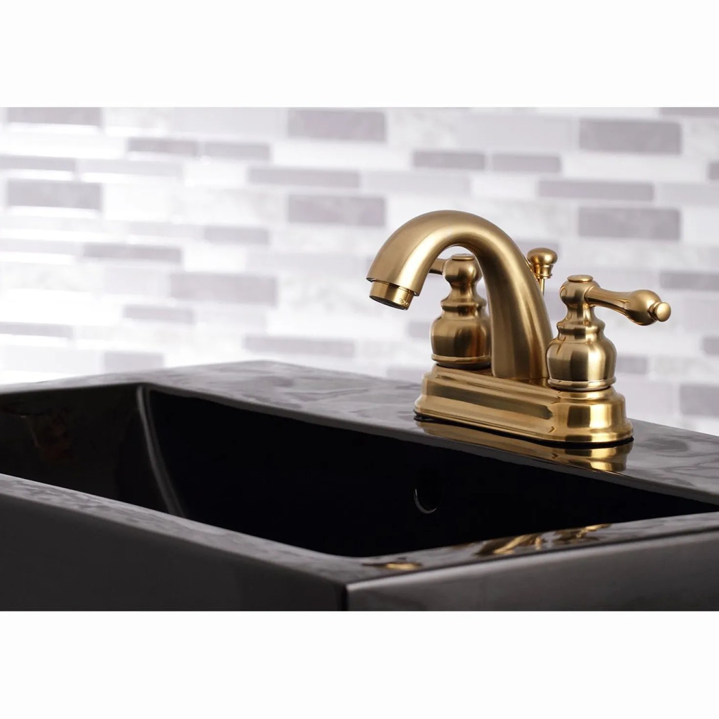 Kingston Brass Restoration 4-Inch Centerset Bathroom Faucet