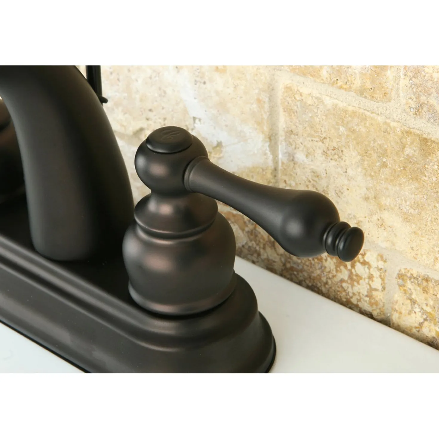 Kingston Brass Restoration 4-Inch Centerset Bathroom Faucet