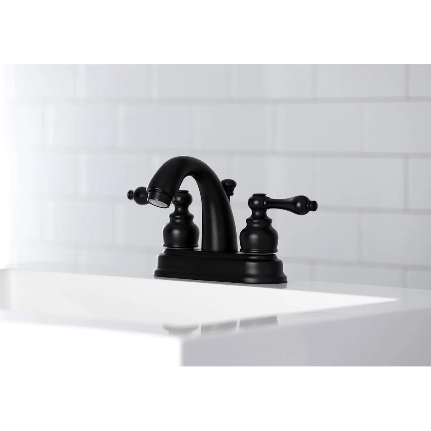 Kingston Brass Restoration 4-Inch Centerset Bathroom Faucet