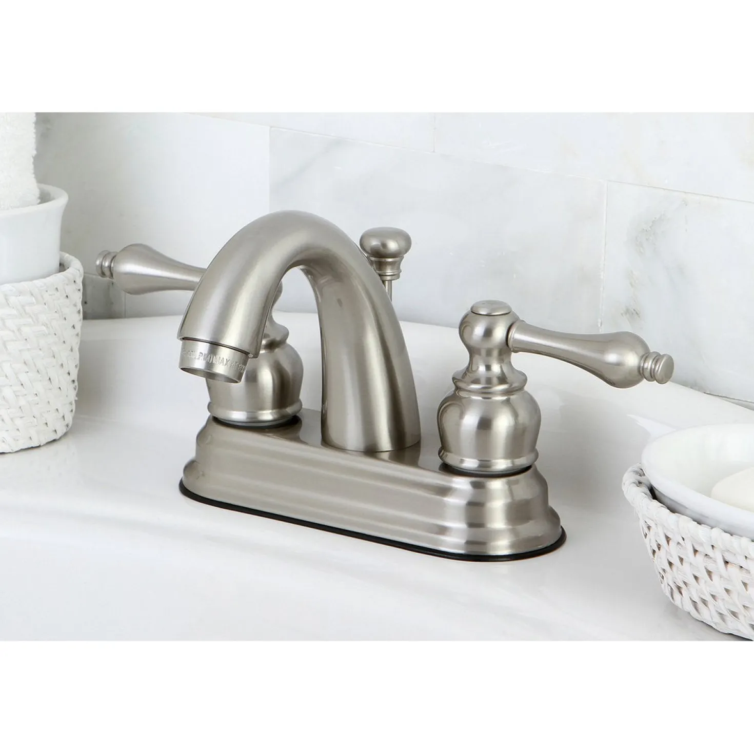 Kingston Brass Restoration 4-Inch Centerset Bathroom Faucet