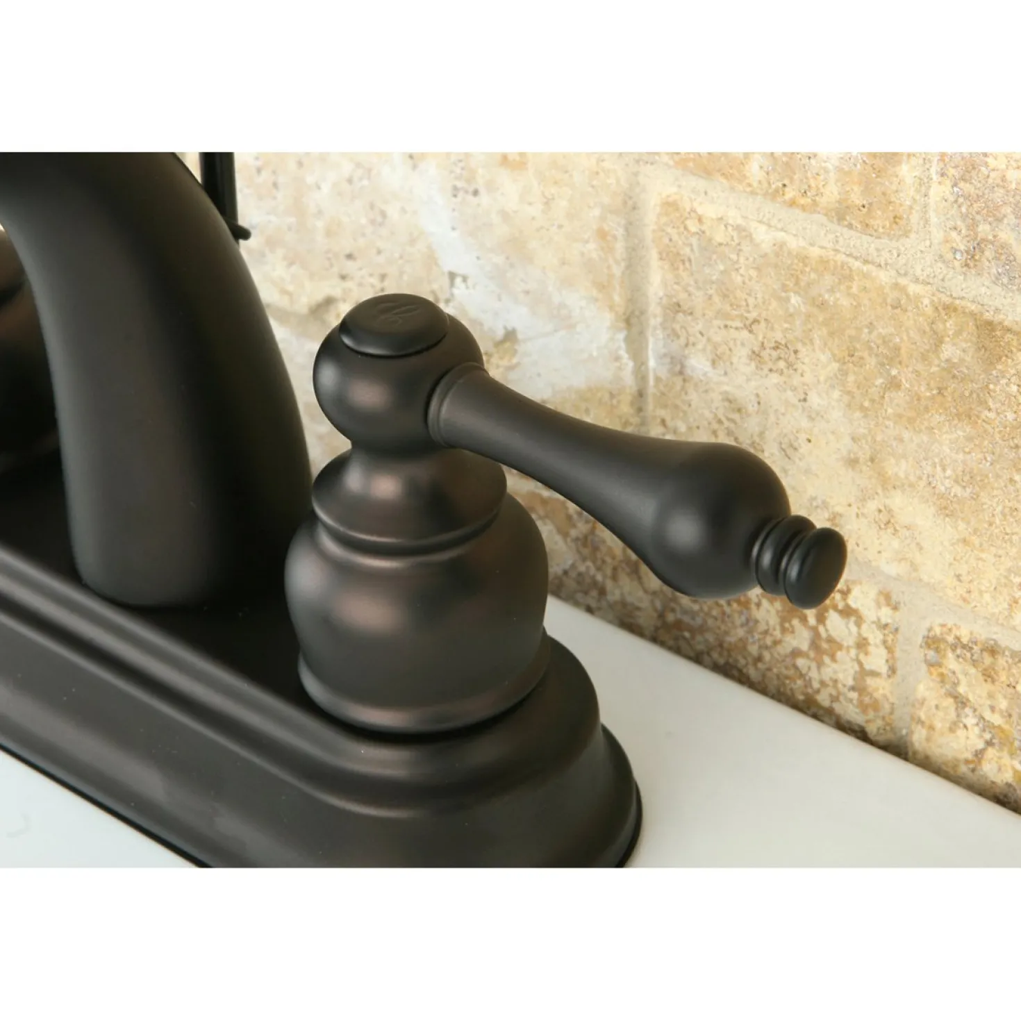 Kingston Brass Restoration 4-Inch Centerset Bathroom Faucet