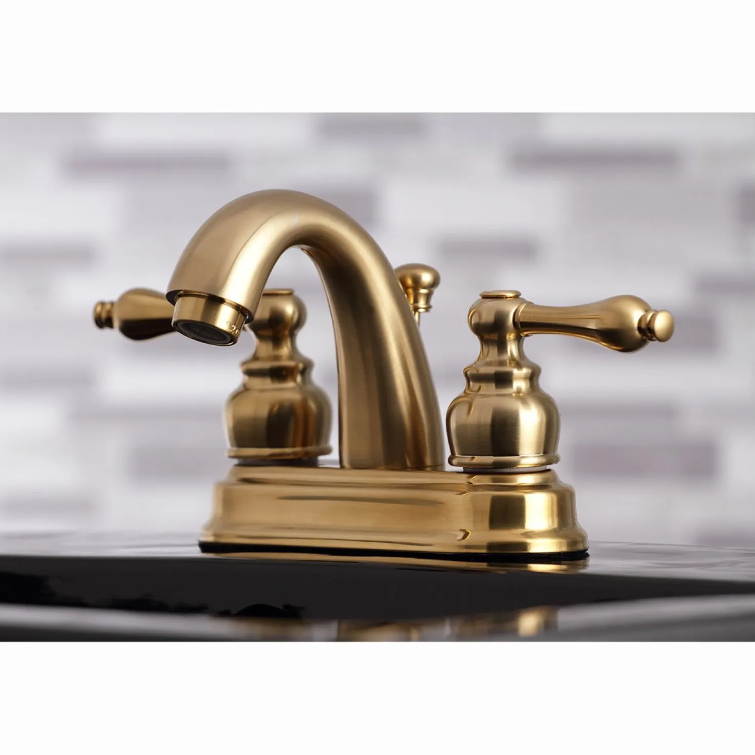 Kingston Brass Restoration 4-Inch Centerset Bathroom Faucet