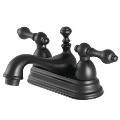 Kingston Brass Restoration 4-Inch Centerset Lever-Handle Bathroom Faucet
