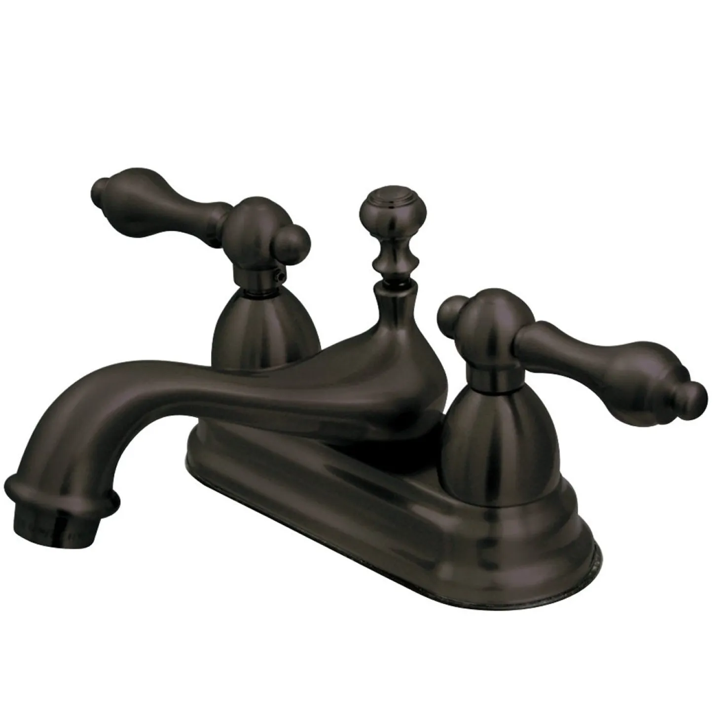 Kingston Brass Restoration 4-Inch Centerset Lever-Handle Bathroom Faucet