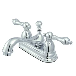 Kingston Brass Restoration 4-Inch Centerset Lever-Handle Bathroom Faucet