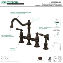 Kingston Brass Restoration Kitchen Faucet with Side Sprayer