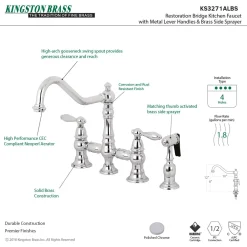Kingston Brass Restoration Kitchen Faucet with Side Sprayer