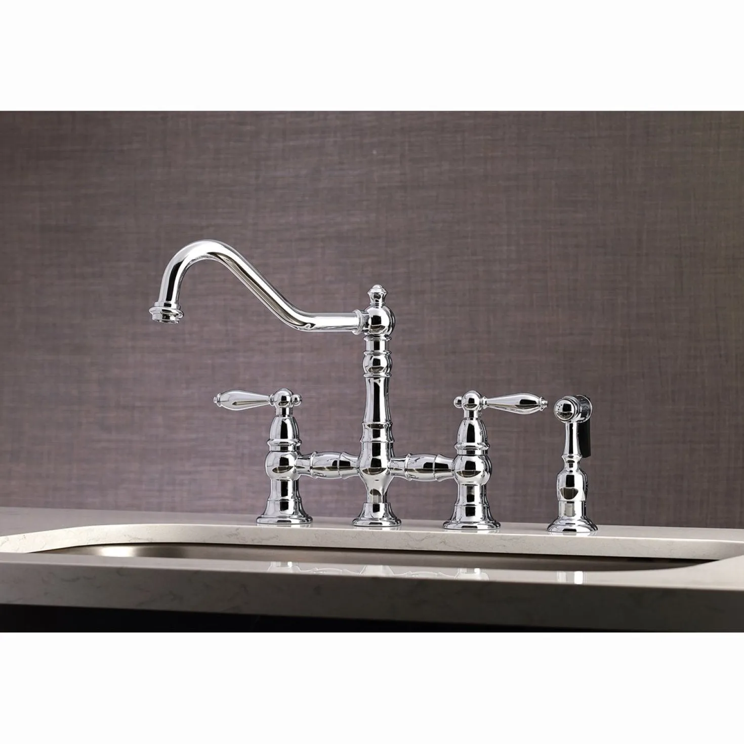 Kingston Brass Restoration Kitchen Faucet with Side Sprayer
