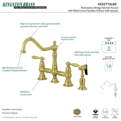 Kingston Brass Restoration Kitchen Faucet with Side Sprayer