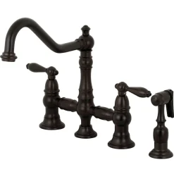 Kingston Brass Restoration Kitchen Faucet with Side Sprayer
