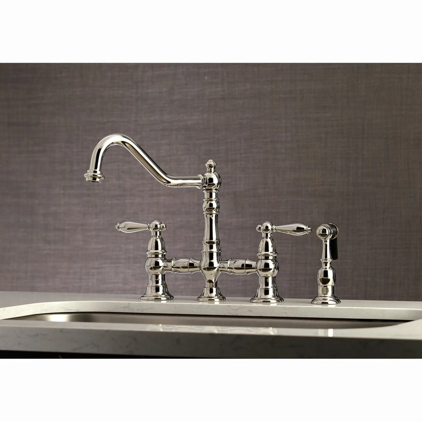 Kingston Brass Restoration Kitchen Faucet with Side Sprayer