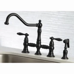 Kingston Brass Restoration Kitchen Faucet with Side Sprayer