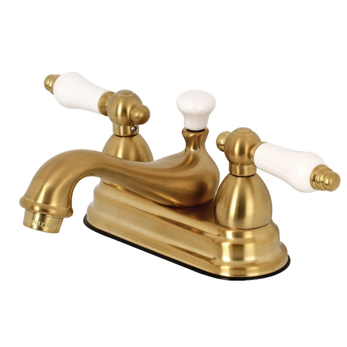 Kingston Brass Restoration Lever-Handle 4-Inch Centerset Bathroom Faucet