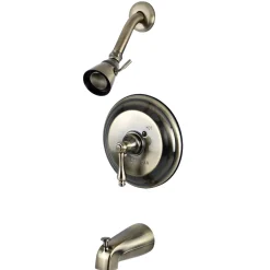 Kingston Brass Restoration Lever Handle Tub and Shower Faucet