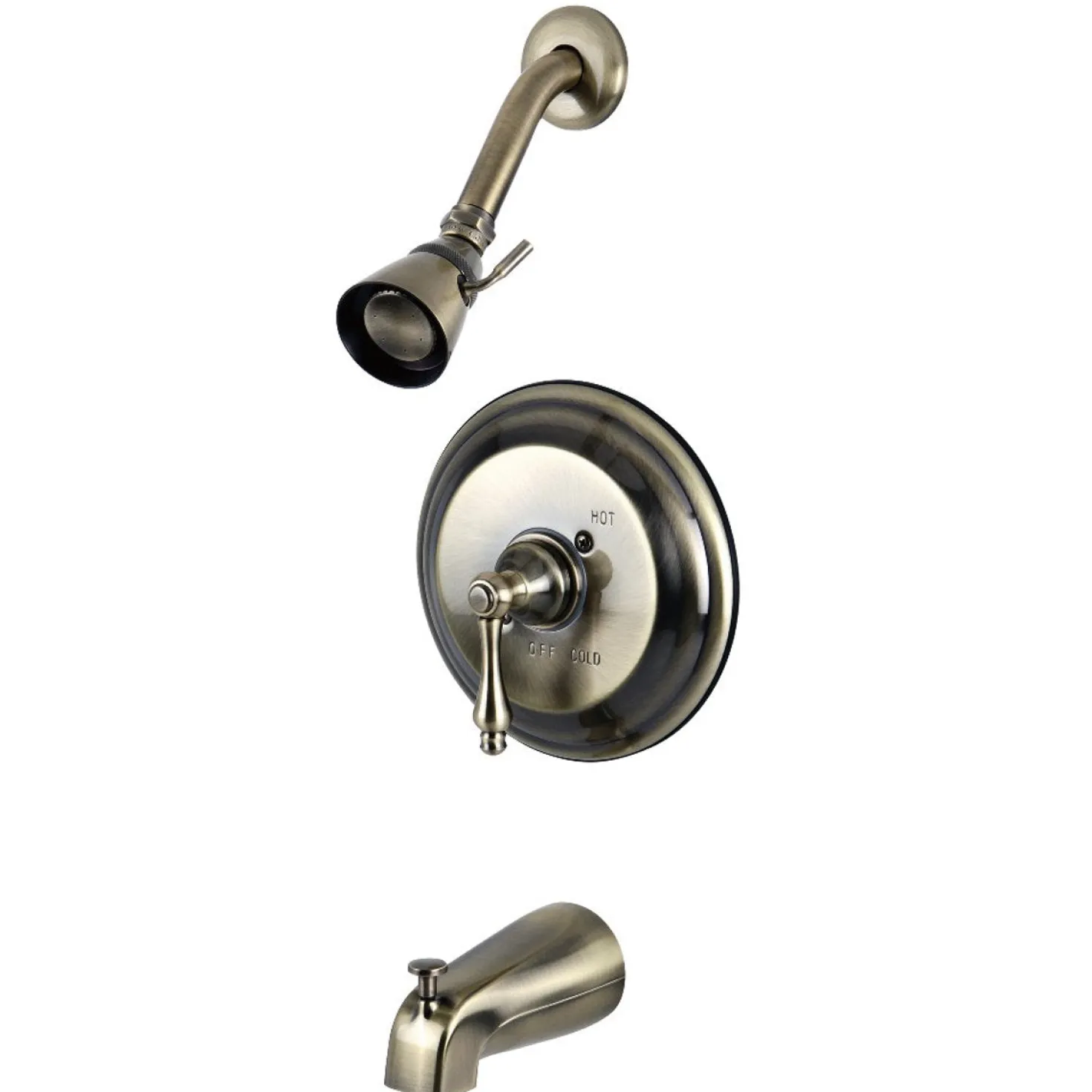 Kingston Brass Restoration Lever Handle Tub and Shower Faucet