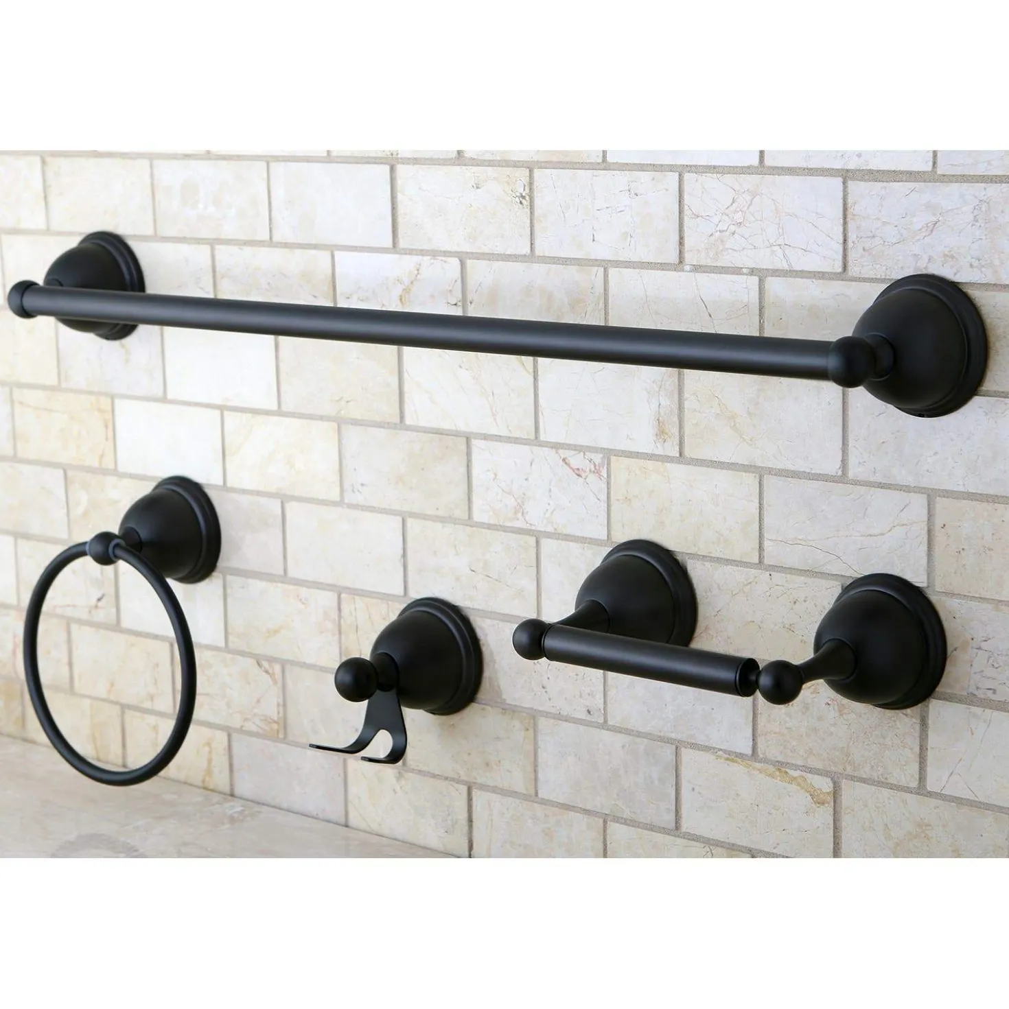 Kingston Brass Restoration 4-Piece 24" x 3.13" Bathroom Hardware