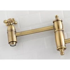 Kingston Brass Restoration Single Hole Wall Mount Pot Filler Kitchen Faucet