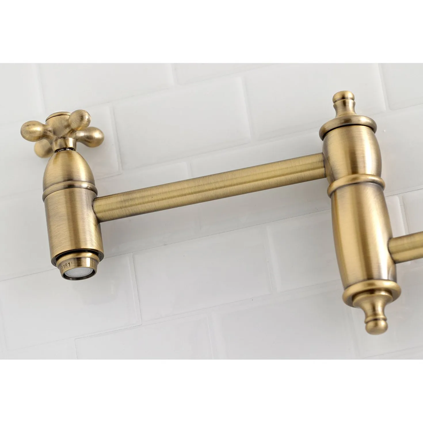 Kingston Brass Restoration Single Hole Wall Mount Pot Filler Kitchen Faucet