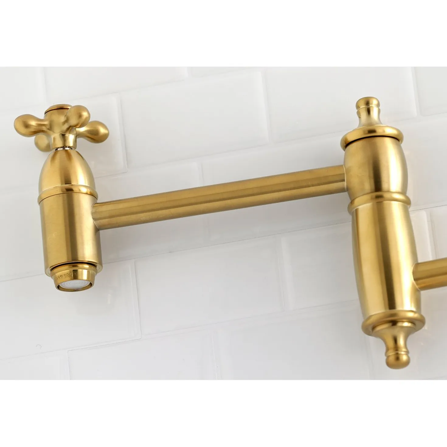 Kingston Brass Restoration Single Hole Wall Mount Pot Filler Kitchen Faucet