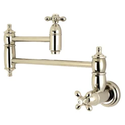 Kingston Brass Restoration Single Hole Wall Mount Pot Filler Kitchen Faucet