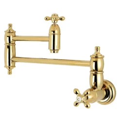 Kingston Brass Restoration Single Hole Wall Mount Pot Filler Kitchen Faucet