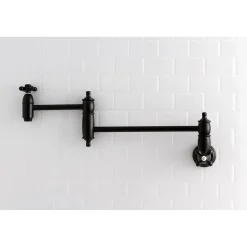 Kingston Brass Restoration Single Hole Wall Mount Pot Filler Kitchen Faucet