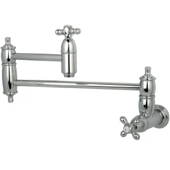 Kingston Brass Restoration Single Hole Wall Mount Pot Filler Kitchen Faucet