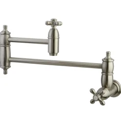 Kingston Brass Restoration Single Hole Wall Mount Pot Filler Kitchen Faucet