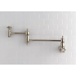 Kingston Brass Restoration Single Hole Wall Mount Pot Filler Kitchen Faucet