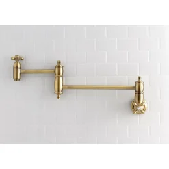 Kingston Brass Restoration Single Hole Wall Mount Pot Filler Kitchen Faucet