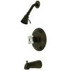 Kingston Brass Restoration Solid Brass Single Handle Tub and Shower Faucet