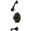 Kingston Brass Restoration Single Handle Solid Brass Tub and Shower Faucet