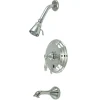 Kingston Brass Restoration Single Handle Tub and Shower Faucet in Polished Chrome