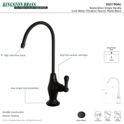 Kingston Brass Restoration Single-Handle Water Filtration Faucet