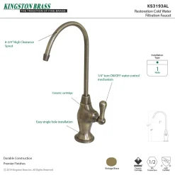 Kingston Brass Restoration Single-Handle Water Filtration Faucet