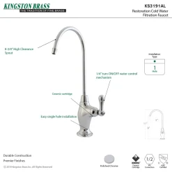 Kingston Brass Restoration Single-Handle Water Filtration Faucet