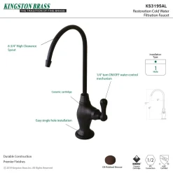 Kingston Brass Restoration Single-Handle Water Filtration Faucet