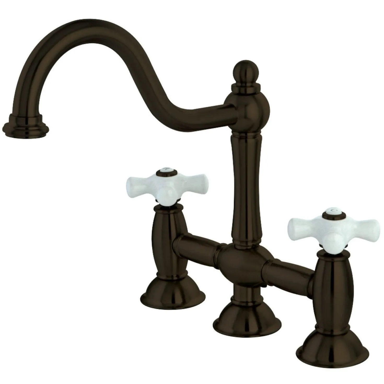 Kingston Brass Restoration Two-Handle Kitchen Bridge Faucet
