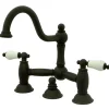 Kingston Brass Restoration Two-Handle Bathroom Bridge Faucet