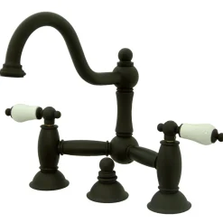 Kingston Brass Restoration Two-Handle Bathroom Bridge Faucet