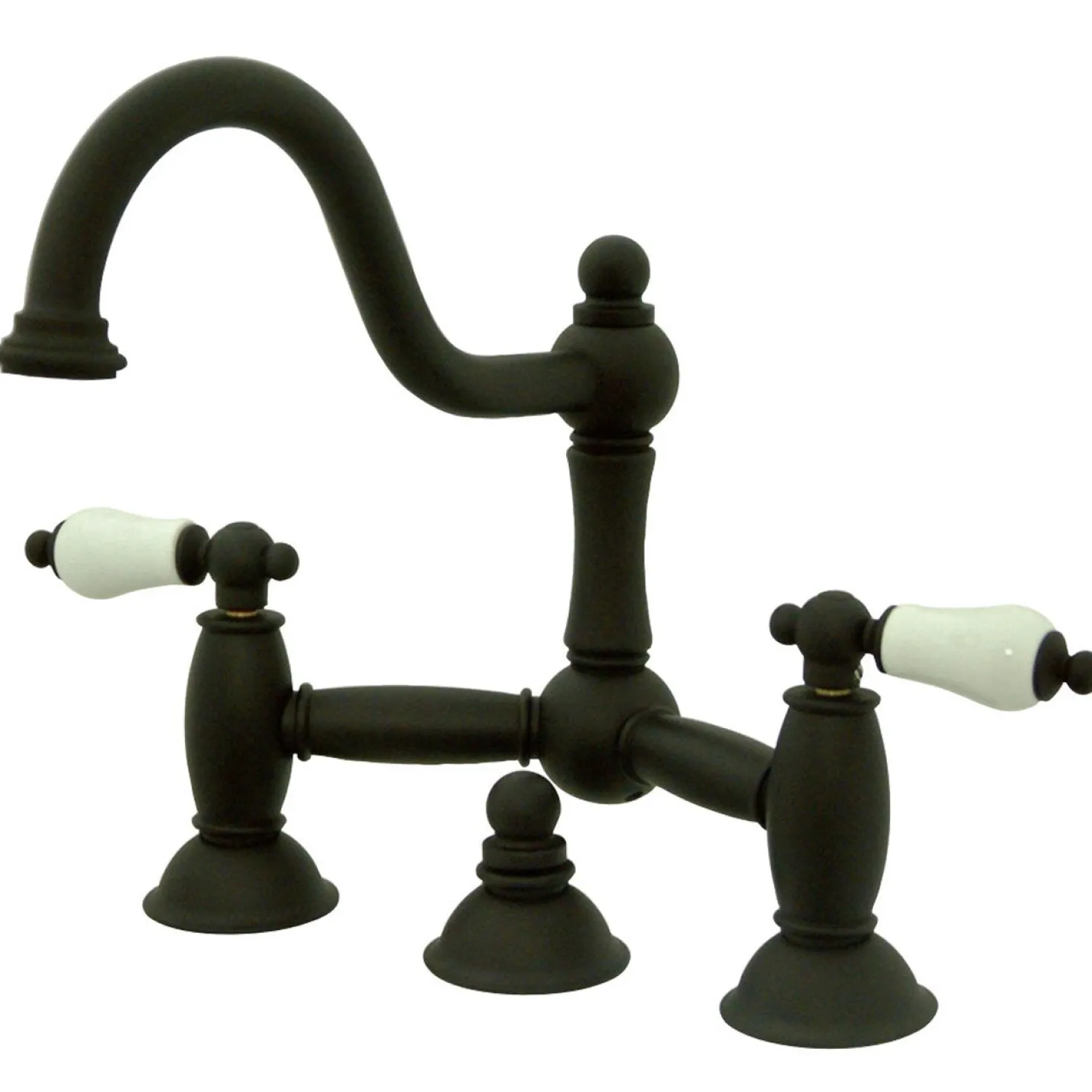 Kingston Brass Restoration Two-Handle Bathroom Bridge Faucet