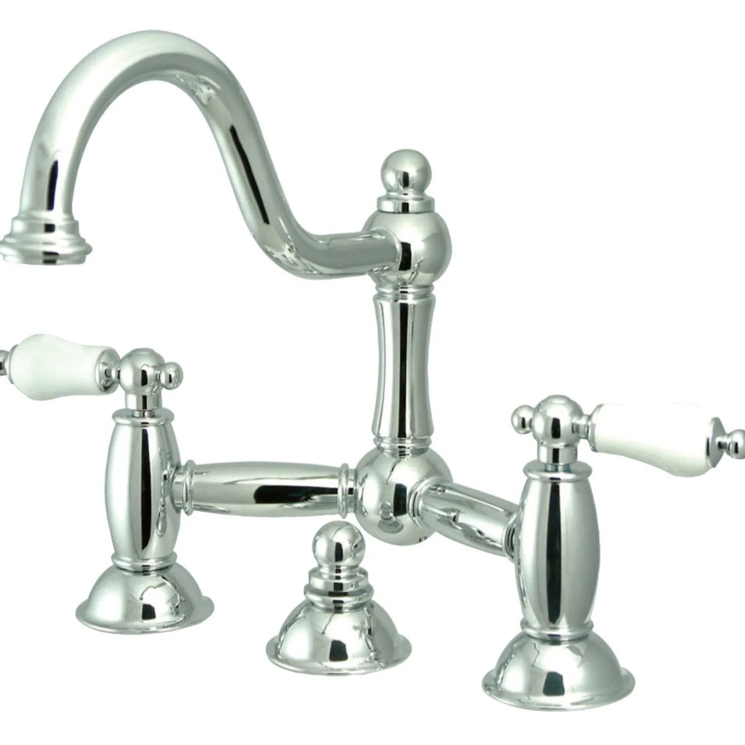 Kingston Brass Restoration Two-Handle Bathroom Bridge Faucet